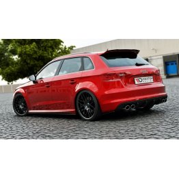 Боковые накладки сплиттеры на задний бампер на Audi S3 8V Sportback